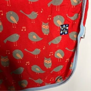 Kickee pants jazz singing birds owl bird print bamboo print swaddle‎ blanket
